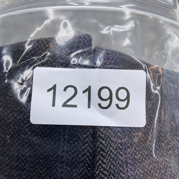 Escada Blazer Women 34 Gray Purple Stripe Herringbone Layer Collar Classic - Picture 10 of 10